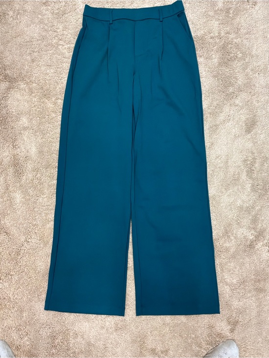 HALARA Pants - HALARA Teal Wide-Leg Trousers
